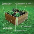 thumbnail image 6 of Vita Urbana 4'L x 4'W x 22"H Vinyl Keyhole Composting Garden, Espresso Brown, VT17501, 6 of 9