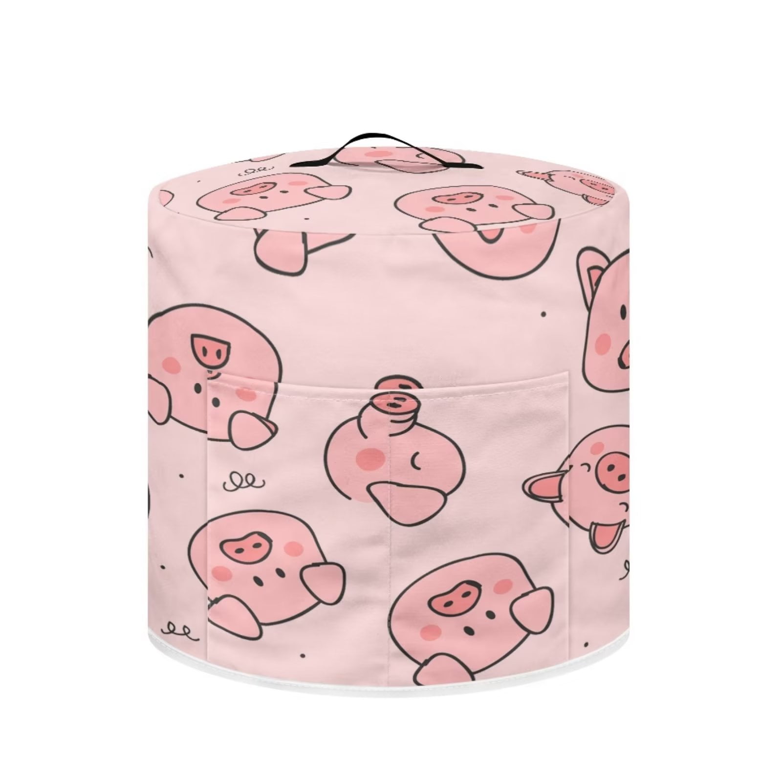 NETILGEN Rice Cooker Cover Pink Pig Head Print with 2 Front Pockets