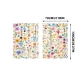 thumbnail image 3 of Linnome 2D Printed Kitchen Curtain Short Panels Washable Decorative Window Curtains for Kitchen 27.55*39.37in Z2-B, 3 of 7