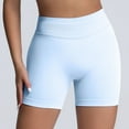 thumbnail image 4 of Ovticza Women Workout Impact Shorts 3.6"/ 4.5"/ 6" Scrunch Butt Lifting Gym Seamless Booty Biker Shorts Sky Blue XL, 4 of 5