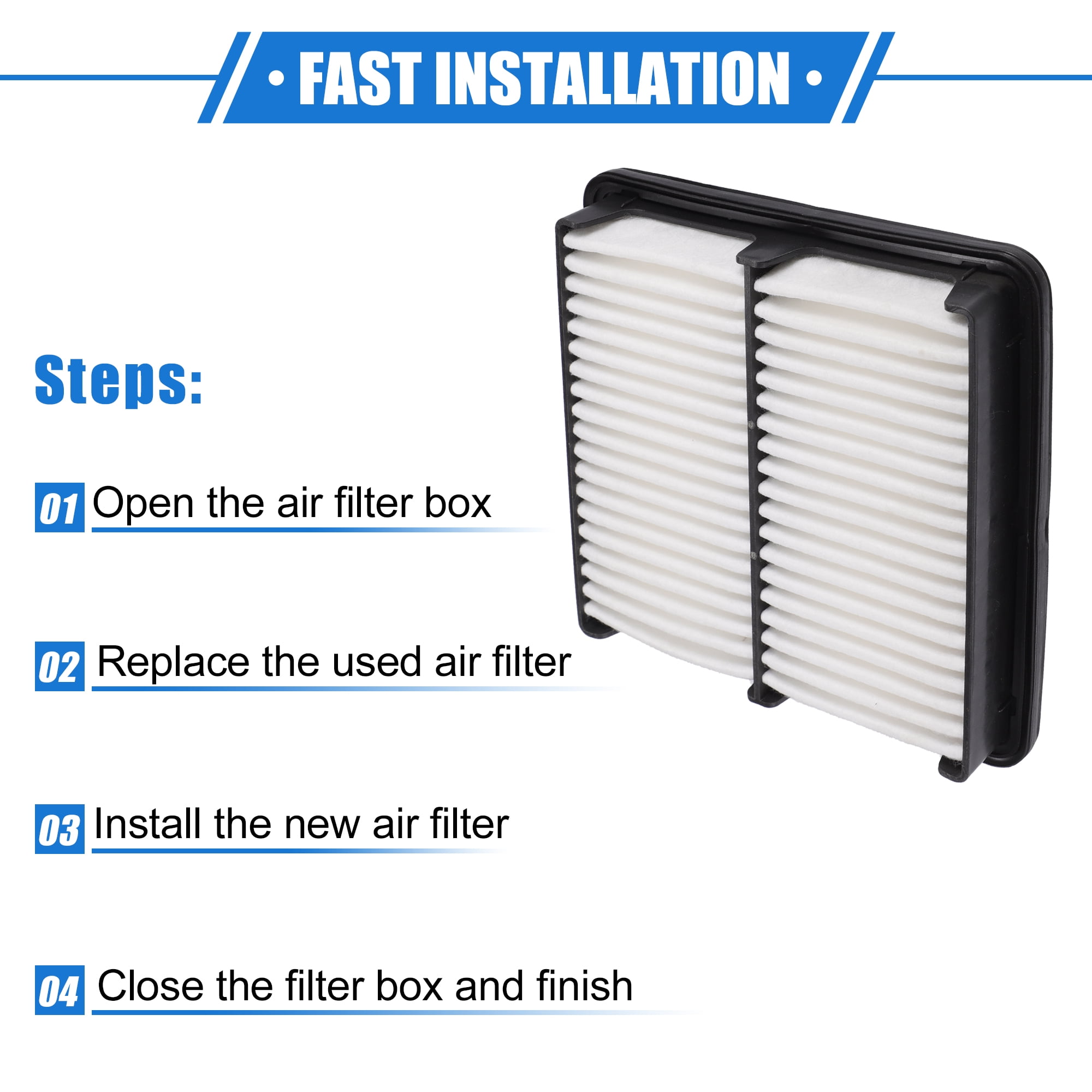 Unique Bargains Durable PP Car Engine Air Filter for Mazda CX-3 2016-2021 Black