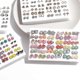 thumbnail image 4 of Women earring girl stud ear drop 36/18pairs multicolor cryatal cartoon star moon hypoallergenic plastic set wedding christmas----Steel color--Product Steel color, 4 of 5