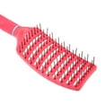 thumbnail image 7 of Unique Bargains 1Pc Wide Curved Vented Hair Brush Detangle Brush for Tangles and Knots Hair Brush for Men and Women Rose Red, 7 of 7