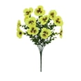 thumbnail image 3 of Artificial Flowers Pansies Eucalyptus Flowers Floral Arrangement Wedding Decor Living Room Decor Scene Decoration Art Floral Centerpiece Home Decor （Yellow）, 3 of 7