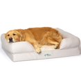 thumbnail image 1 of Large Dog Bed w/ Solid 4" Memory Foam, Waterproof liner, YKK premium zippers. [Sandstone, 36x28x9 - sized for Medium & Large Dogs]., 1 of 7
