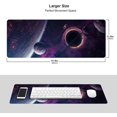 thumbnail image 6 of Space Black Holes XXL XL Large Gaming Mouse Pad for Desk, Non-Slip Long Extended Keyboard Pads Mousepad Rubber Table Mat 31.5 X 11.8 Inch, 6 of 6