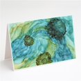 thumbnail image 1 of Abstrait en Fleurs de Sarcelle Cartes de Voeux et Enveloppes - Pack de 8, 1 of 1