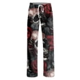 thumbnail image 6 of Clossjun Halloween Pajama Pants for Women Cozy Wide-Leg Novelty Holiday Pumpkin Ghost Bat Print Bottoms Nightwear M, 6 of 6