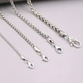 thumbnail image 2 of K-KED Real Sterling Silver Chain For Men 2mm/3mm/4mm/5mm Wheat Chain Silver Necklace-3mm-28inch, 2 of 9