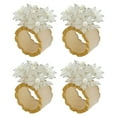 thumbnail image 5 of Saro Lifestyle Beaded Petal Delight Resin Napkin Ring (Set of 4), 5 of 5