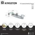 thumbnail image 4 of Kingston KB261 Magellan Two-Handle 2-Hole 8" Centerset Kitchen Faucet in Polished Chrome, 4 of 4