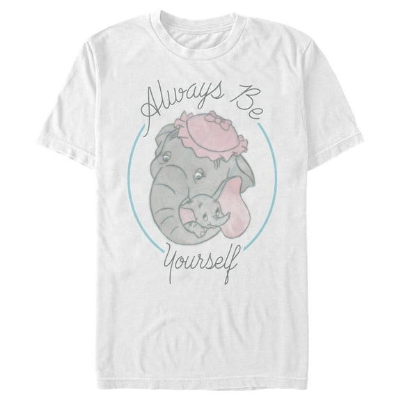 Men's Dumbo Always Be Yourself Graphic Tee White Medium