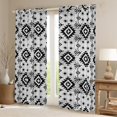 thumbnail image 2 of Manfei Hippie Geometric Aztec Black Out Curtains, Tribal Western Bohemian Curtains Pack of 2 (42x63 Each), Mandala Theme Bedroom Curtains, Window Curtains Home Decor, 2 of 6