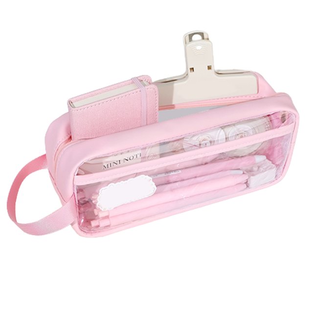Estuche para lápices FloreceBien de malla con rejilla para niñas y niños, portalápices con cremallera para niños, organizador de escritorio portátil para adolescentes, estuche para lápices para