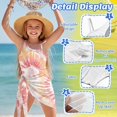 thumbnail image 6 of Jiueut Pink Tie Dye Print Girls Swimsuit with Adjustable Straps One Piece Bathing Suit with Mesh Cover Up Cut Out Swimwear for 7-18Y, 6 of 7