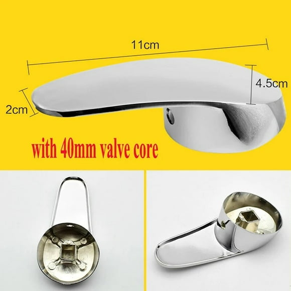 Accessoires de Robinet de Salle de Bain Cuisine Interrupteur de Réservoir de Douche valve d'Eau Froide et Chaude Poignée Unique Remplacement Robinet Poignée en Métal Arc 40