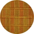 thumbnail image 1 of Ahgly Company Indoor Round Oriental Yellow Traditional Area Rugs, 3' Round, 1 of 4