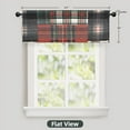 thumbnail image 2 of DriftAway Christmas Plaid Valance Scottish Tartan Plaid Farmhouse Kitchen Curtain Red Green Linen Semi Sheer Check Rod Pocket Rustic Window Treatment for Living Room Kitchen Single 52 x 18 Inches, 2 of 8