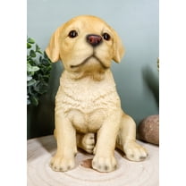 Ebros Realistic Sitting Adorable Labrador Puppy Statue 6.75" Tall Pet Pal