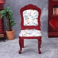 thumbnail image 2 of Silla de comedor en miniatura Dollhouse, color madera roja, vintage, 2 of 3