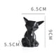 thumbnail image 5 of Juego de 2 figuras geométricas de cerámica con esculturas de animales para decoración de estanterías. Blanco S Negro S, 5 of 6