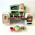 thumbnail image 3 of VALESSATI 2-in-1 Mini Play Kitchen Set, Sage Green/Beige, Lights & Sounds, Ages 3+, 3 of 7