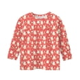 thumbnail image 3 of YOUYEDIAN Easter Kids 3/4 Length Sleeve Shirts Girls Festival Cute Bunny Print Crew Neck Tunic Tees Tops 2026 Holiday Casual Funny Clothes (Red, 8-9 Years), 3 of 4