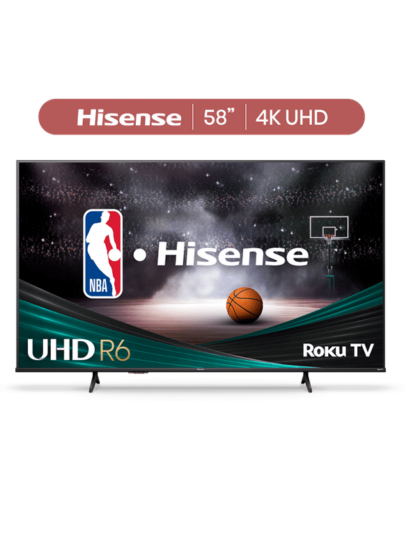 Hisense 58" Class 4K UHD LED LCD Roku Smart TV HDR R6 Series 58R6E3