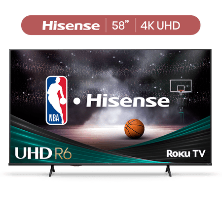 Hisense 58" Class 4K UHD LED LCD Roku Smart TV HDR R6 Series 58R6E3
