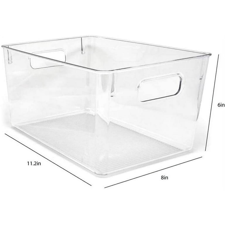 Isaac Jacobs 3-Pack Clear Storage Bins with Handles, Plastic Organizer –  Isaac Jacobs International