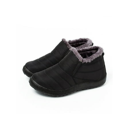 

Ymiytan Womens Lining Snow Boots Flat Outdoor Shoes Mens Warm Winter Booties