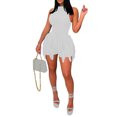 thumbnail image 1 of Txlixc Traje de mujer con chaleco sin mangas de color sólido y pantalones cortos casuales de cuerda de dibujo, con Club Fringe Txlixc moda, 1 of 9