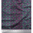 thumbnail image 1 of Soimoi Modal Satin Fabric Stripe & Moroccan Kaleidoscope Fabric Prints By Yard 42 Inch Wide, 1 of 1