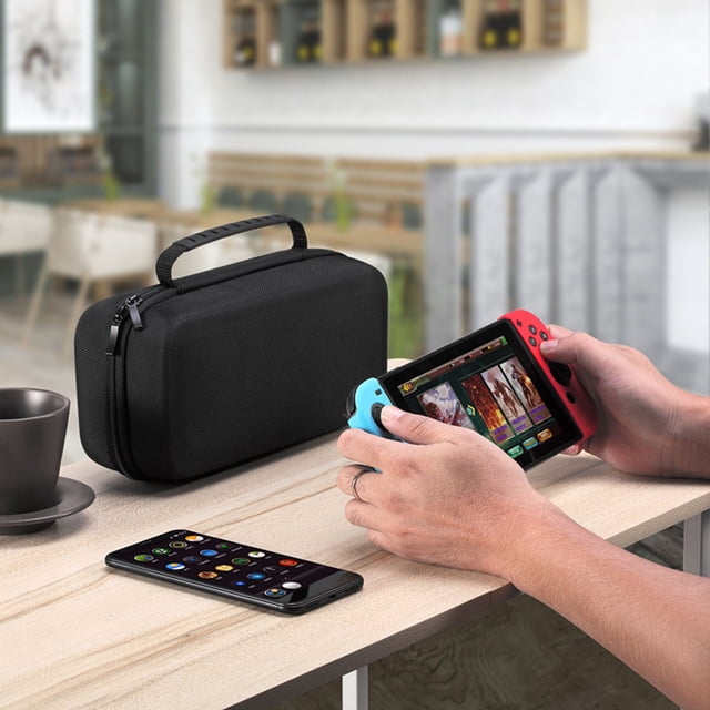 Estuche de transporte para consola de juegos para NS OLED con ranura para tarjeta Caja de bolsa de almacenamiento de viaje
