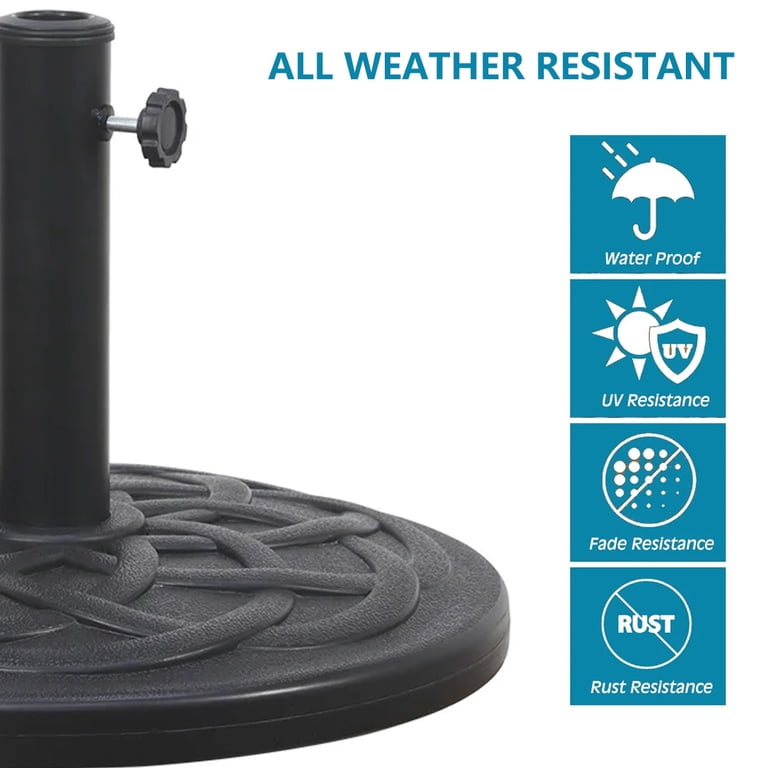 KOOL Round Umbrella Base, 26.5 lbs, Black photo 5