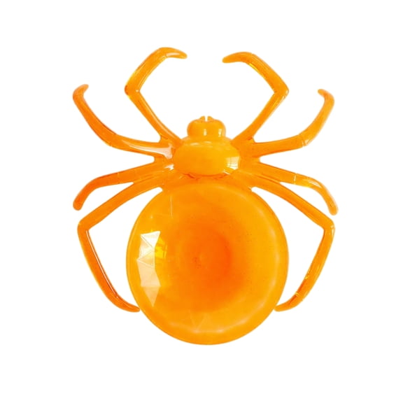 Halloween Spider Web Fruit Plate, Halloween Decorations for Party Table Centerpiece, Orange Hollow Snack Bowl with Spider Accent for Bar Home Holiday Display, Spooky Theme Props