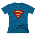 thumbnail image 1 of Playera Superman Logo Clasico Azul Claro para Dama Grande Justice League 98617, 1 of 1
