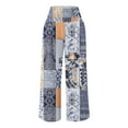 thumbnail image 5 of Kilaqueen Womens Boho Palazzo Pants Wide Leg Beach Pants High Waisted Lounge Pants with Pockets Business Work Pants, 5 of 5