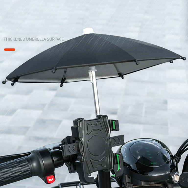 EUBUY Bike Rearview Mirror Umbrella Phone Holder Sunshade Umbrella for  Motorcycle Bicycle Electricmobile Cell Phone Umbrella Sun Shade Compatibl 