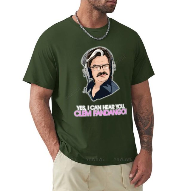 Camiseta de verano para hombre camisa con frase I Can Hear You Clem Fandango Camiseta vintage para hombre ropa estética camisa de entrenamiento