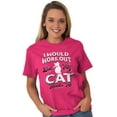 thumbnail image 5 of Crazy Cat Ladies Funny Gym Workout Women's Graphic T Shirt Tees Brisco Brands X, 5 of 6