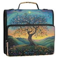thumbnail image 6 of 3 Ring Zipper Binder with Shoulder Strap Waterproof Trapper Keeper 2 Inch D-Ring 500 Sheets Capacity Whimsical Tree Of Life, 6 of 8