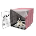 thumbnail image 5 of Eastern Dog Crate Cover, Repetitive Traditional Simple Pattern with Quatrefoil Print, Easy to Use Pet Kennel Cover Small Dogs Puppies Kittens, 7 Sizes, Pastel Pink and White, by Ambesonne, 5 of 6