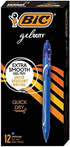 BIC Gel-ocity Quick Dry Gelstifte | 5 Stück | 0,7 Mm | Schnelltrocknend & Verschmierfrei | Bunte Farben Für Schule & Büro