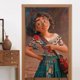 thumbnail image 4 of Cortina de puerta semiopaca con patrón de patchwork de dos piezas Encanto, cortinas opacas decorativas para dormitorio, sala de estar, decoración de habitación de niños, 34 x 56 pulgadas, tamaño, 4 of 7
