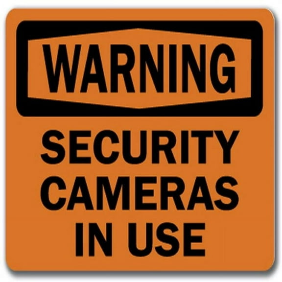 10 x 14 in. Warning Sign for Security Cameras in Use - OSHA Safety
