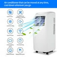 thumbnail image 5 of 8,000 BTU Portable Air Conditioner with Remote Control | AC for Rooms up to 300 Sq.Ft. | LED Display | 24H Timer | Dehumidifer | Wheels | 2-Speed, 5 of 9