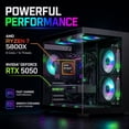 thumbnail image 5 of Evounic Prebuilt Gaming PC Desktop, RTX 5050 Gaming Computer, Ryzen 7 5800X, 16GB RAM, 1TB NVMe SSD, WiFi 6, Windows 11,9*ARGB Fans,RGB Keyboard & Mouse, 5 of 12