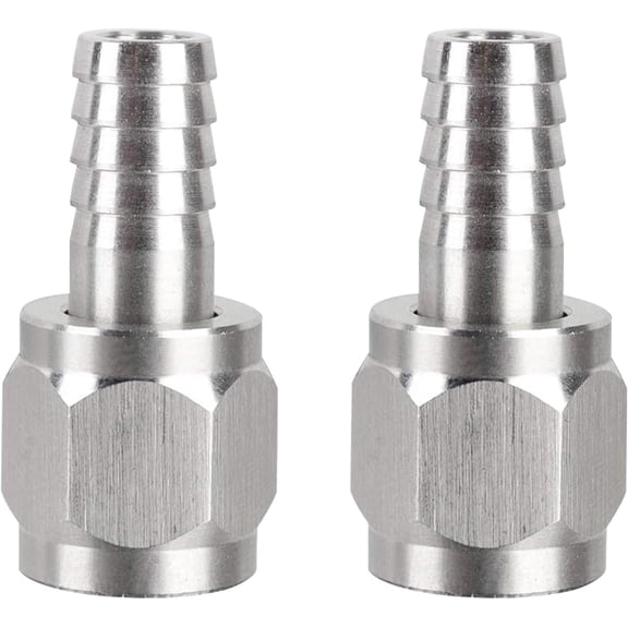 Homebrewstuff 5/16" Barb X 1/4" FFL Flare Swivel Adapter Stainless Steel Fitting Homebrew