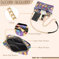 thumbnail image 3 of FORMRS Women Crossbody Purse with Chain Strap Vegan Leather Shoulder Handbag, Yellow Wavy Plaid, 3 of 7